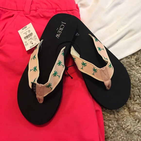 embroidered flip flops